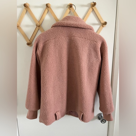 Dusty Pink Sherpa Jacket - Picture 6 of 7